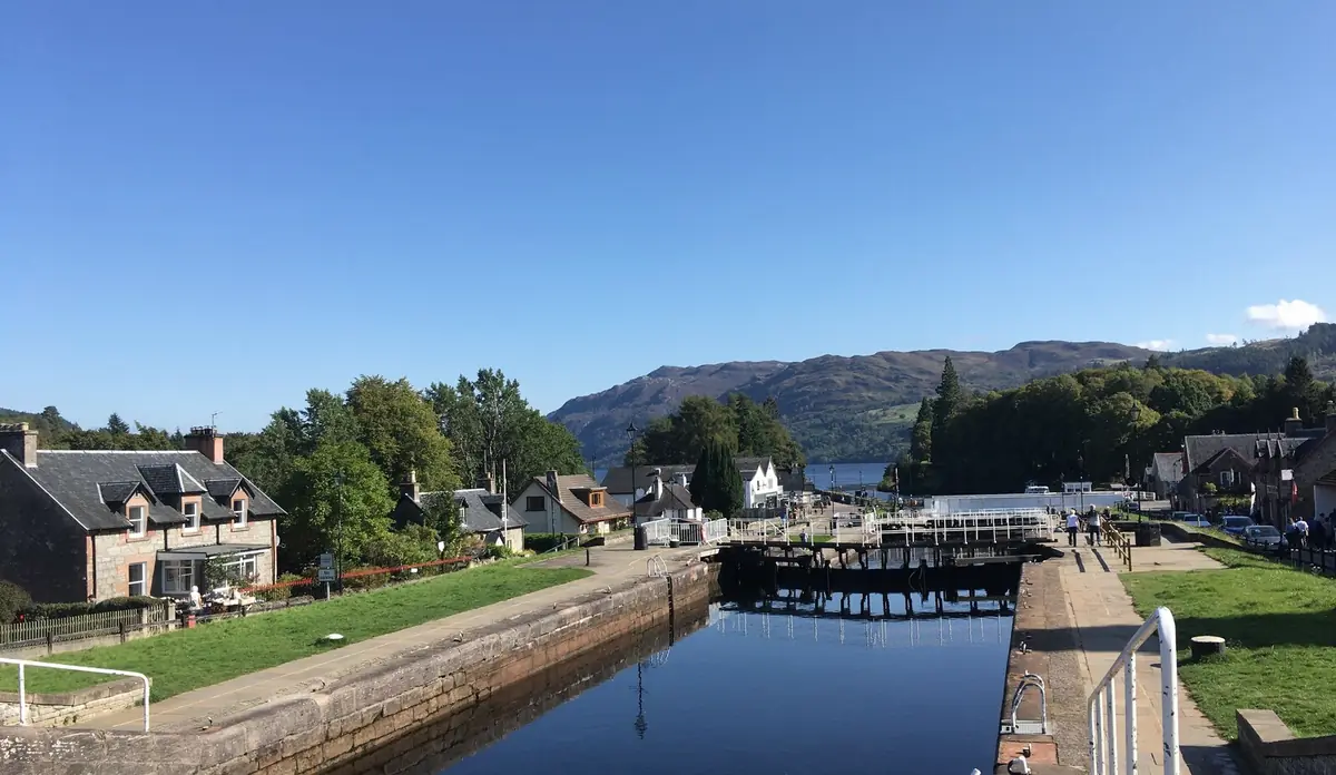 Le chiuse del Caledonian Canal a Fort Augustus